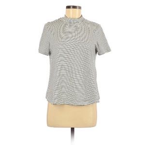 Black and White Striped Short Sleeve T-Shirt